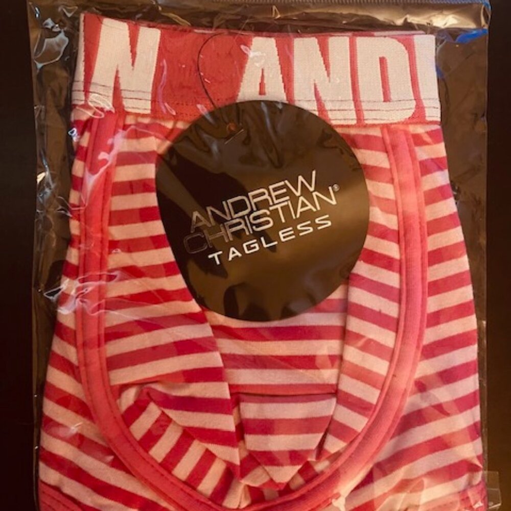 Andrew Christian Ultra Pink Stripe Boxer - Picture 2 of 3